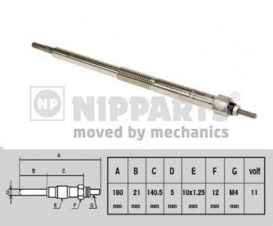 Свічка розжарювання NIPPARTS J5711026