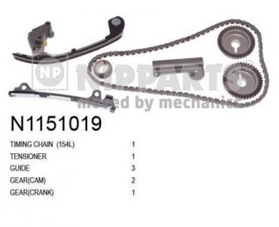 Ланцюг приводу кулачкового валу (набір) NIPPARTS N1151019