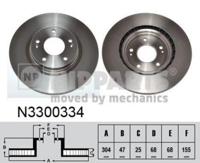 Диск тормозной NIPPARTS N3300334 (фото 1)