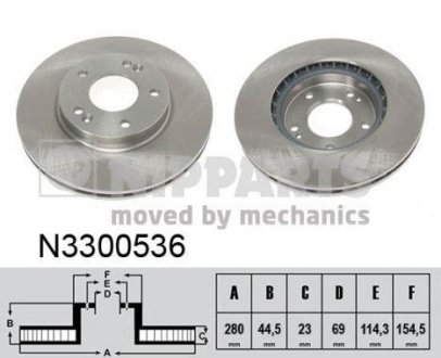 Тормозной диск NIPPARTS N3300536