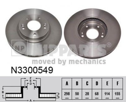 Гальмівні диски NIPPARTS N3300549