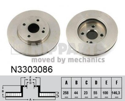 Тормозной диск NIPPARTS N3303086