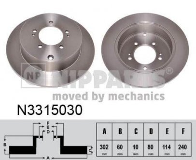 Тормозной диск NIPPARTS N3315030