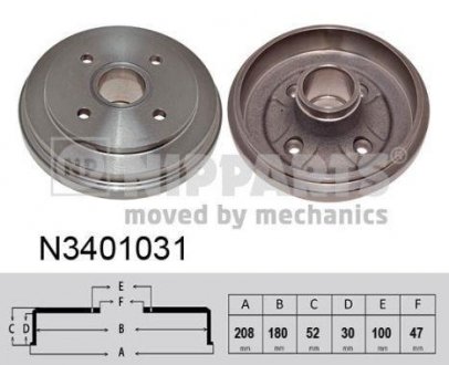 Гальмівний барабан NIPPARTS N3401031