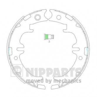 Тормозные колодки ручного тормоза NIPPARTS N3502083