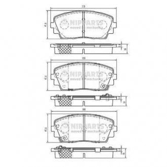 Тормозные колодки, дисковый тормоз (набор) NIPPARTS N3600332