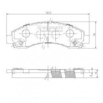 Гальмівні колодки NIPPARTS N3600801