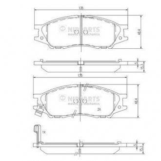 Гальмівні колодки NIPPARTS N3601097 (фото 1)