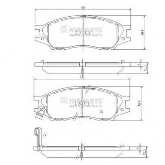 Гальмівні колодки NIPPARTS N3601097