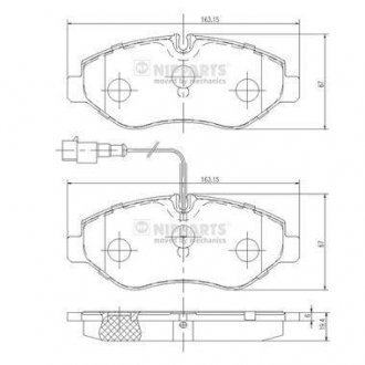 Тормозные колодки, дисковый тормоз (набор) NIPPARTS N3601100