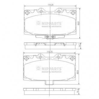 Тормозные колодки NIPPARTS N3607022