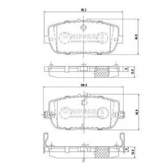 Гальмівні колодки NIPPARTS N3613021