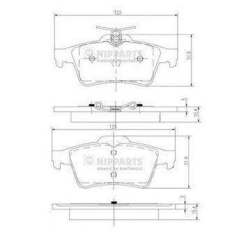 Тормозние колодки NIPPARTS N3613022