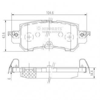 Тормозные колодки дисковые NIPPARTS N3613026