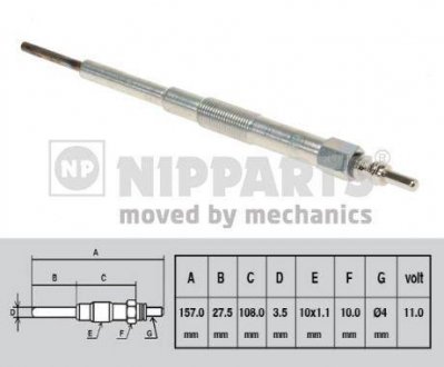 Свічка розжарювання NIPPARTS N5717000 (фото 1)