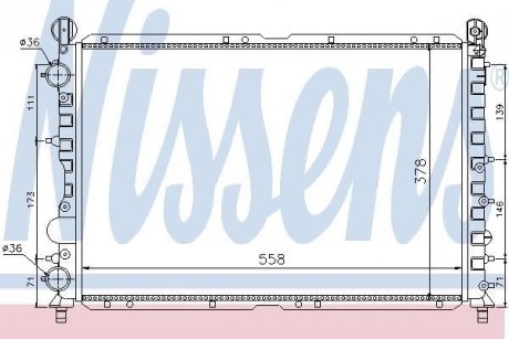 Радиатор, охлаждение двигателя NISSENS 60057