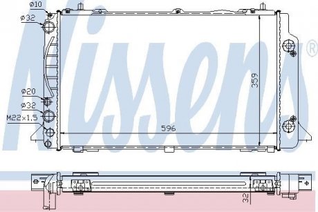 Радіатор, охолодження двигуна NISSENS 60448A