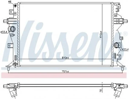 Радіатор двигуна NISSENS 606607