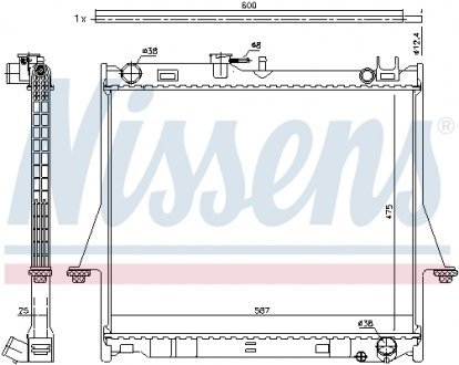 Радіатор D-MAX 02-.. NISSENS 60856 (фото 1)