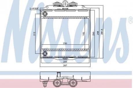 Радиатор двигателя, главный NISSENS 60873