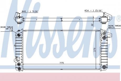 Радіатор, охолодження двигуна NISSENS 608841