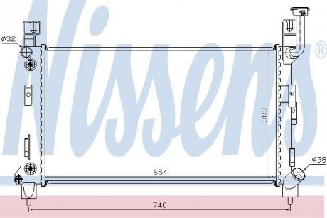 Радіатор, охолодження двигуна NISSENS 60992