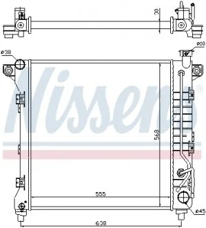 Радиатор, охлаждение двигателя NISSENS 60998