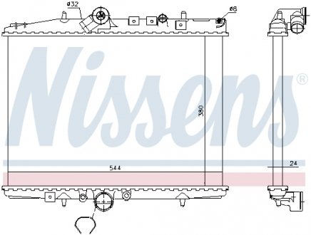 Радіатор, охолодження двигуна NISSENS 61294A