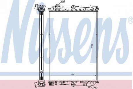 Радіатор, охолодження двигуна NISSENS 614270