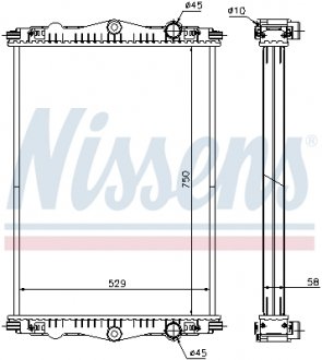 Радіатор, охолодження двигуна NISSENS 614440