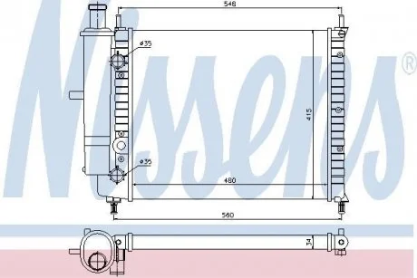 Радиатор охлаждения NISSENS 61788