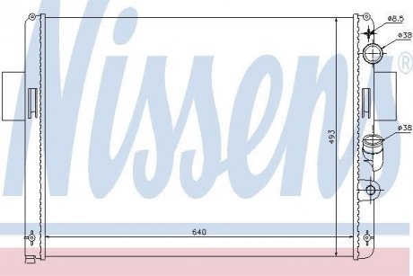 Радиатор, охлаждение двигателя NISSENS 61972