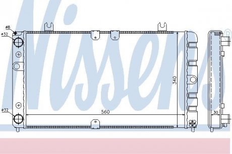 Радиатор, охлаждение двигателя NISSENS 623554 (фото 1)