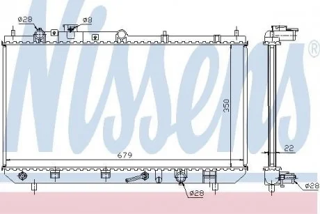Радиатор, охлаждение двигателя NISSENS 625081