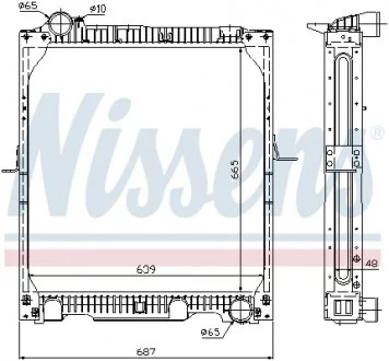 Радиатор, охлаждение двигателя NISSENS 62523A