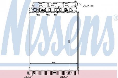 Радиатор, охлаждение двигателя NISSENS 62648