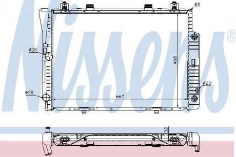 Радіатор, охолодження двигуна NISSENS 62746A