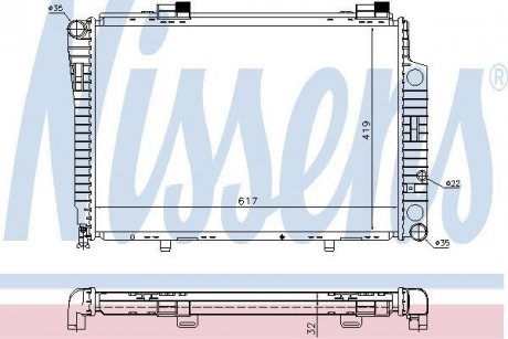 Радиатор, охлаждение двигателя NISSENS 62750A