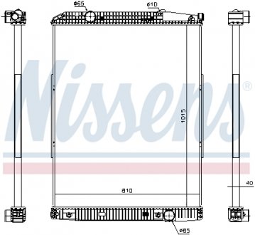 Радіатор, охолодження двигуна NISSENS 627910