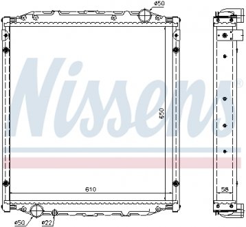 Радіатор, охолодження двигуна NISSENS 62876A