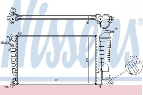 Радиатор, охлаждение двигателя NISSENS 63512A