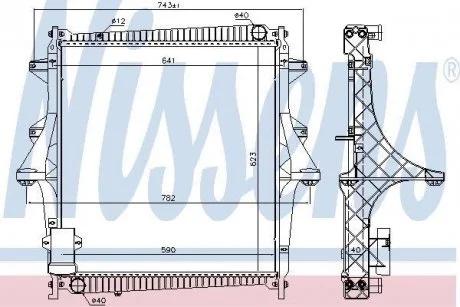 Радіатор, охолодження двигуна NISSENS 637875