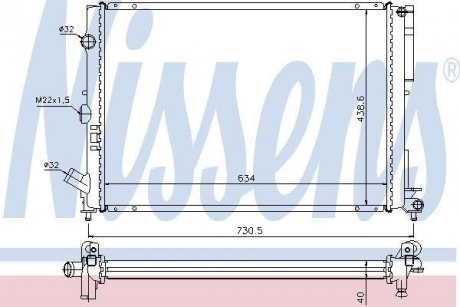 Радиатор NISSENS 63851A