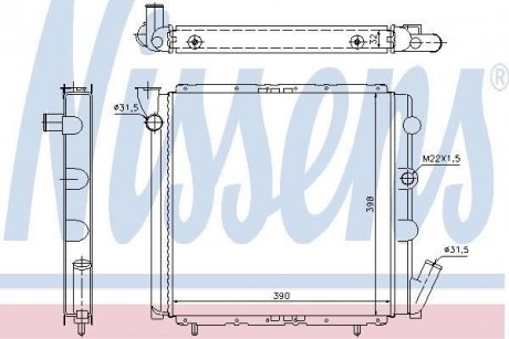 Радіатор, охолодження двигуна NISSENS 63934A