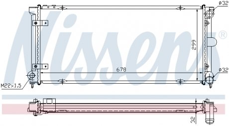 Радиатор охлаждения NISSENS 640041