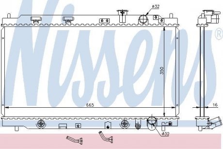 Радіатор, охолодження двигуна NISSENS 640941