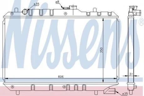 Радиатор, охлаждение двигателя NISSENS 64168