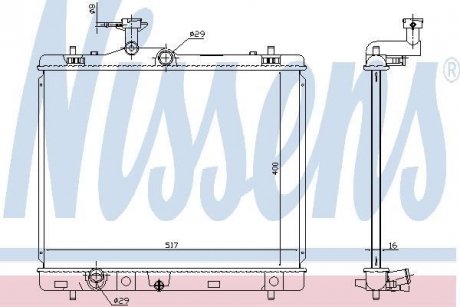 Радиатор SWIFT 10- 1,2/1,4.. NISSENS 64257