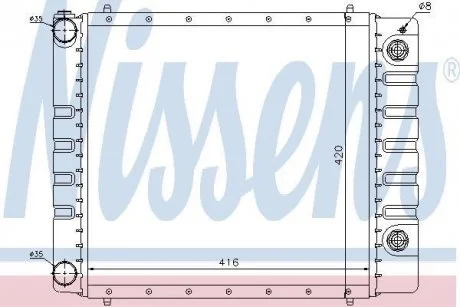 Радиатор, охлаждение двигателя NISSENS 64328