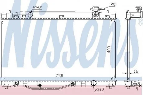 Радиатор охлаждения двигателя NISSENS 646808